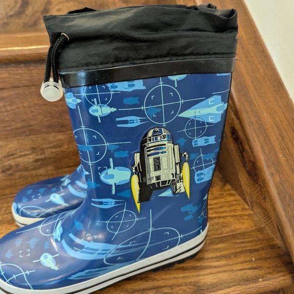 Star Wars Blue and Yellow Rain & Snow Boots Eu Sz33 US 2-2.5 - Picture 10 of 14